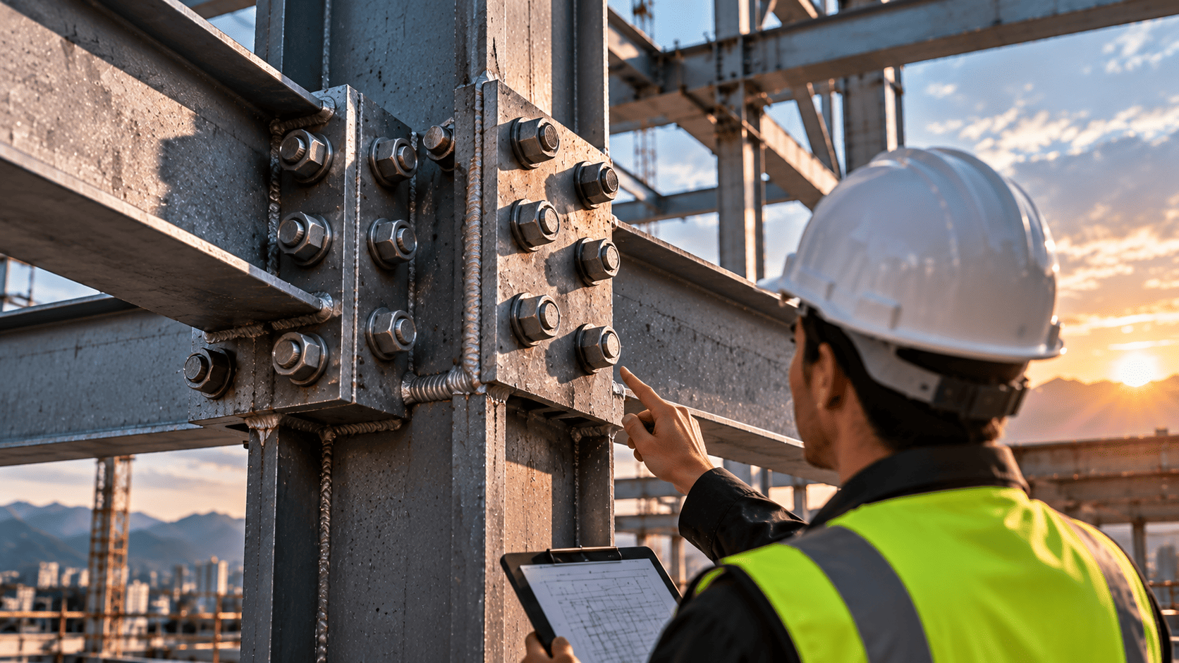 Conexiones en estructuras metálicas con pernos y placas soldadas