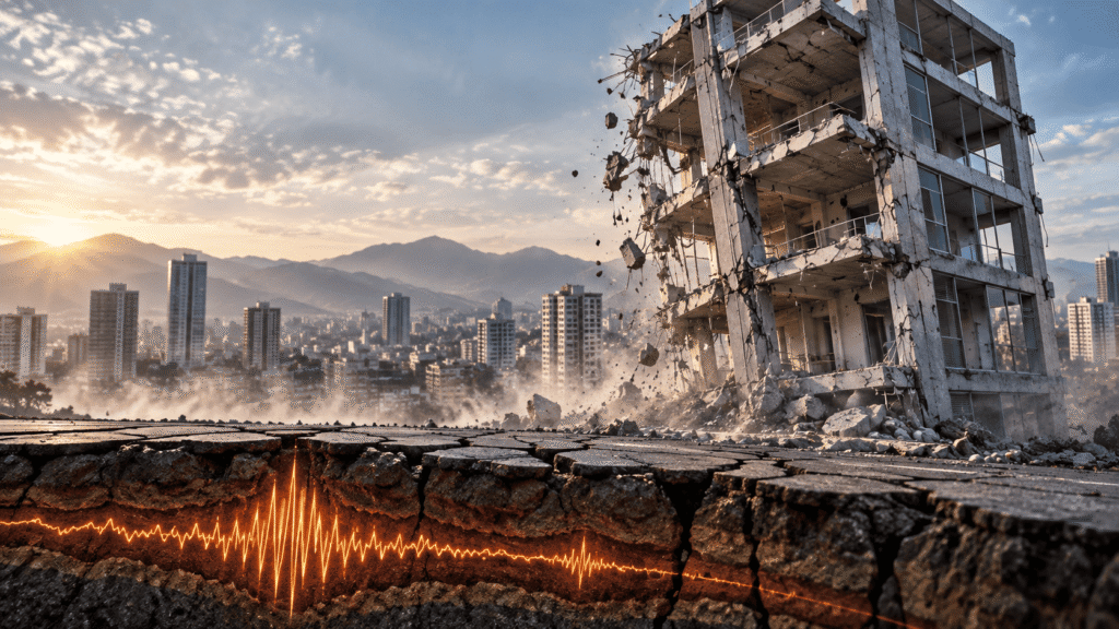 Estructura durante un terremoto: cómo se mueve un edificio