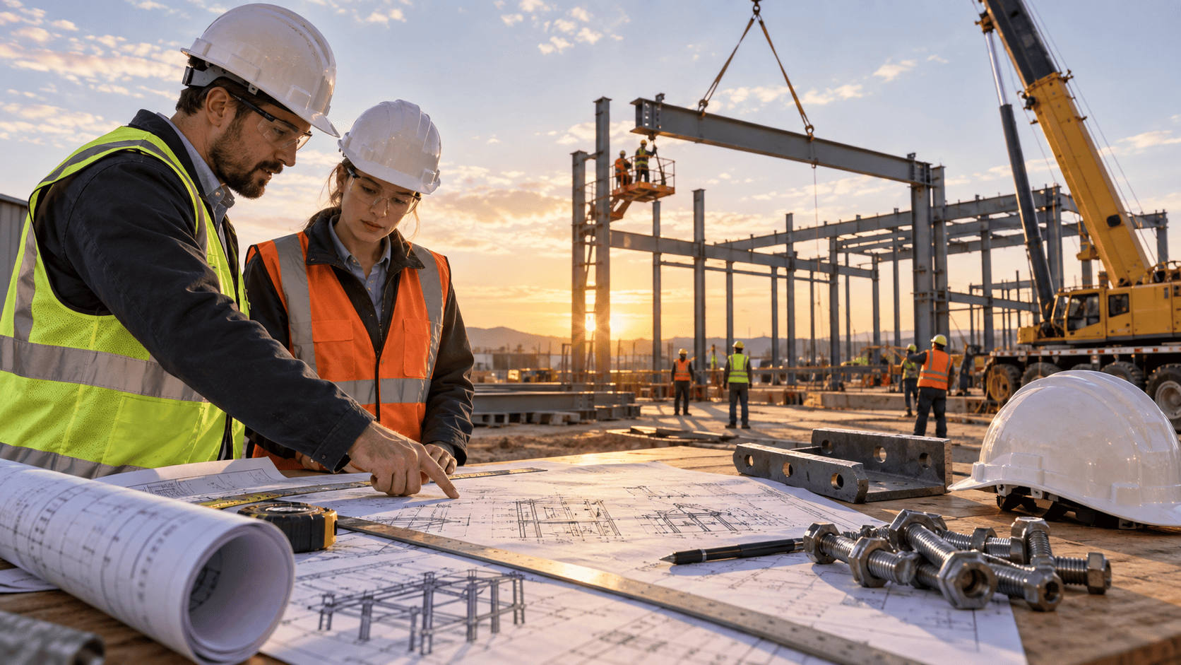 Etapas de un proyecto de infraestructura: montaje de estructura metálica